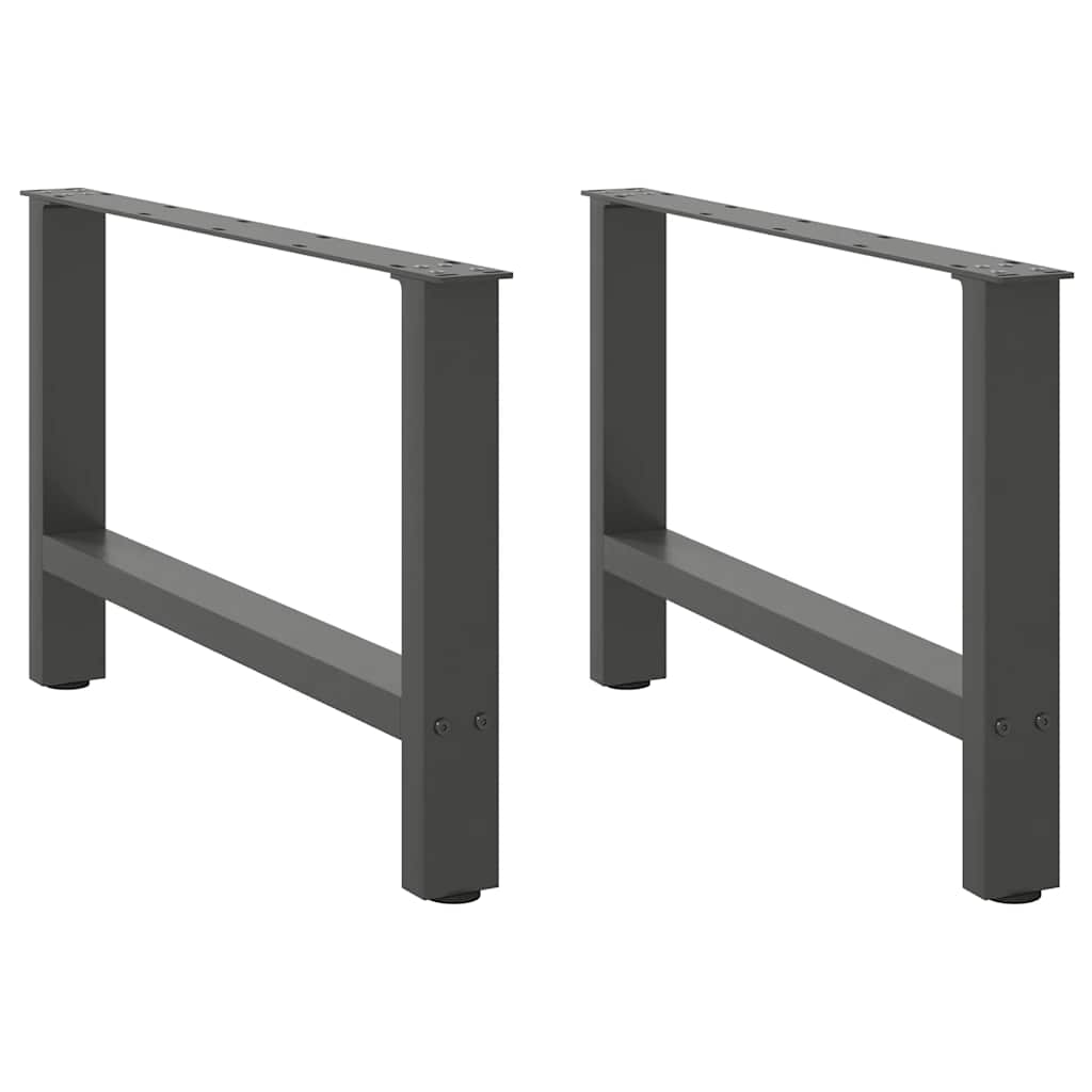 2 db antracitszürke acél dohányzóasztal láb 70 x (42-43) cm
