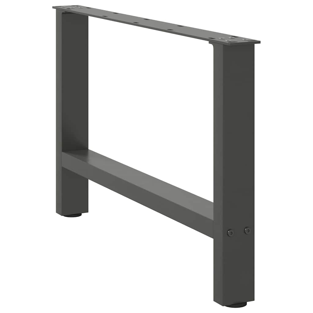 2 db antracitszürke acél dohányzóasztal láb 70 x (42-43) cm