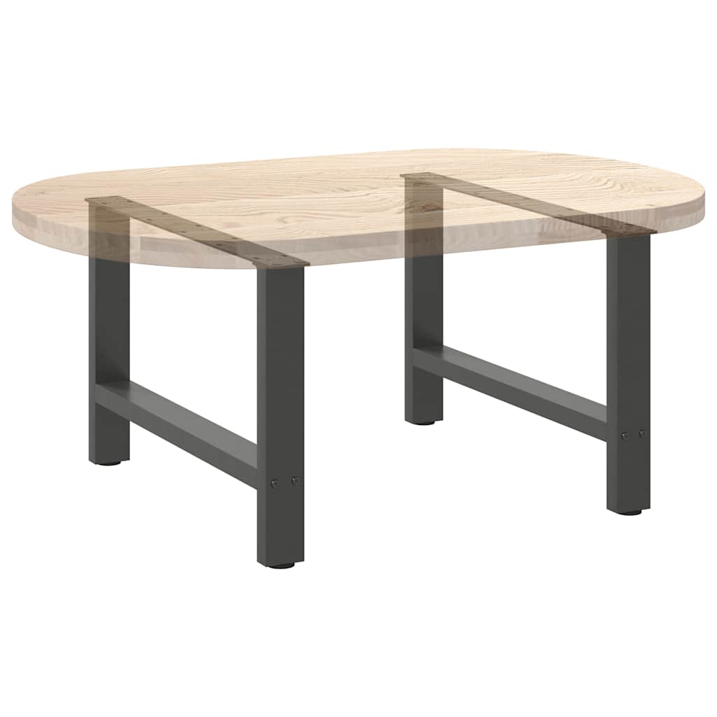 2 db antracitszürke acél dohányzóasztal láb 70 x (42-43) cm