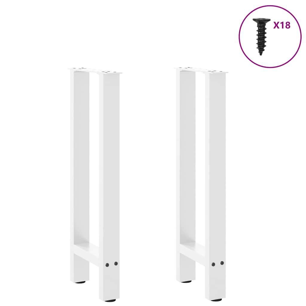 2 db fehér acél konzolasztal láb 28 x (72-73) cm