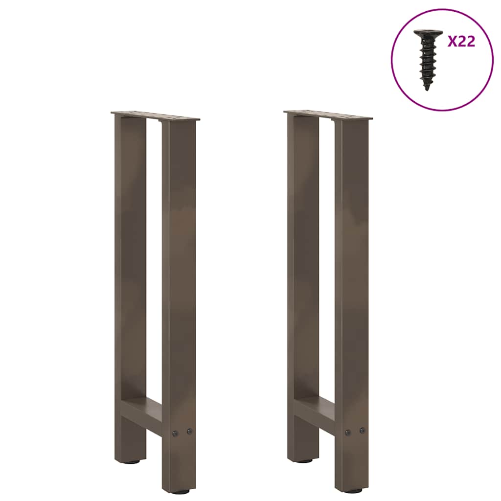 2 db natúr acél konzolasztal láb 38x(72-73) cm acél