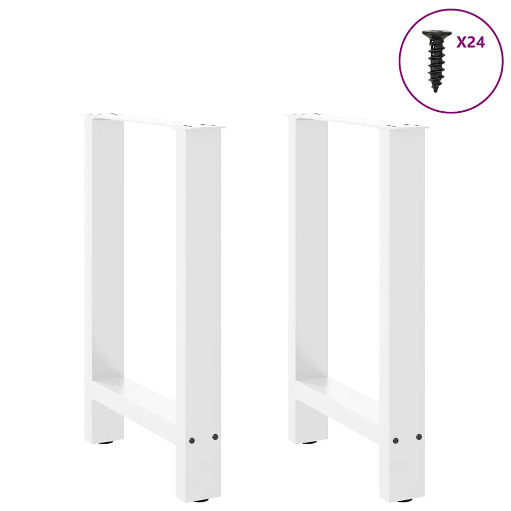 2 db fehér étkezőasztal láb 50 x (72-73) cm acél étkezőasztal láb