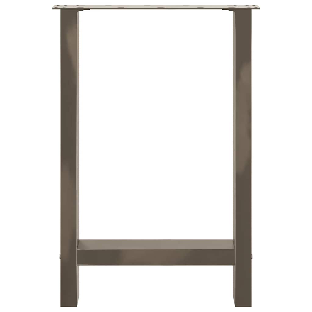 2 db natúr acél étkezőasztal láb 50x(72-73) cm acél