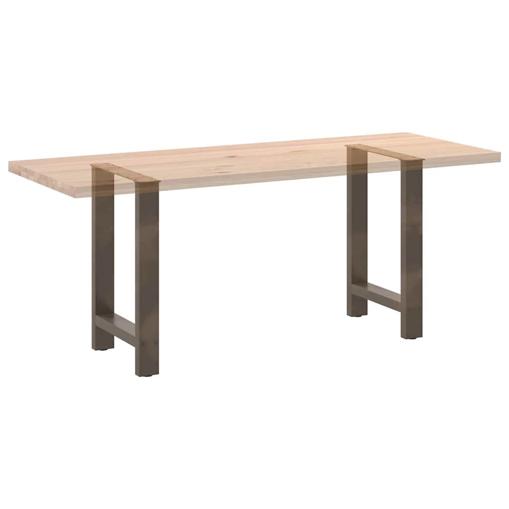 2 db natúr acél étkezőasztal láb 50x(72-73) cm acél
