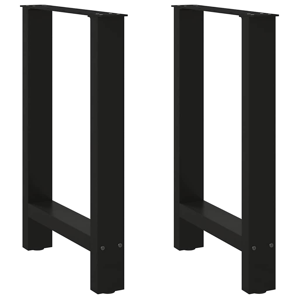 2 db fekete acél étkezőasztal láb 60 x (72-73) cm