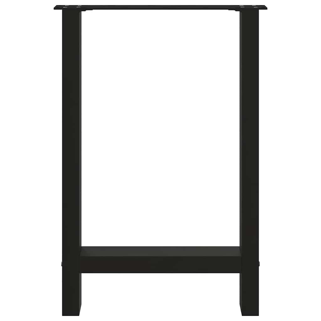 2 db fekete acél étkezőasztal láb 60 x (72-73) cm
