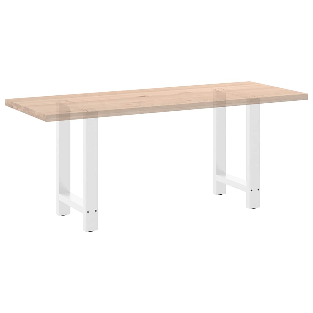 2 db fehér étkezőasztal láb 60 x (72-73) cm acél
