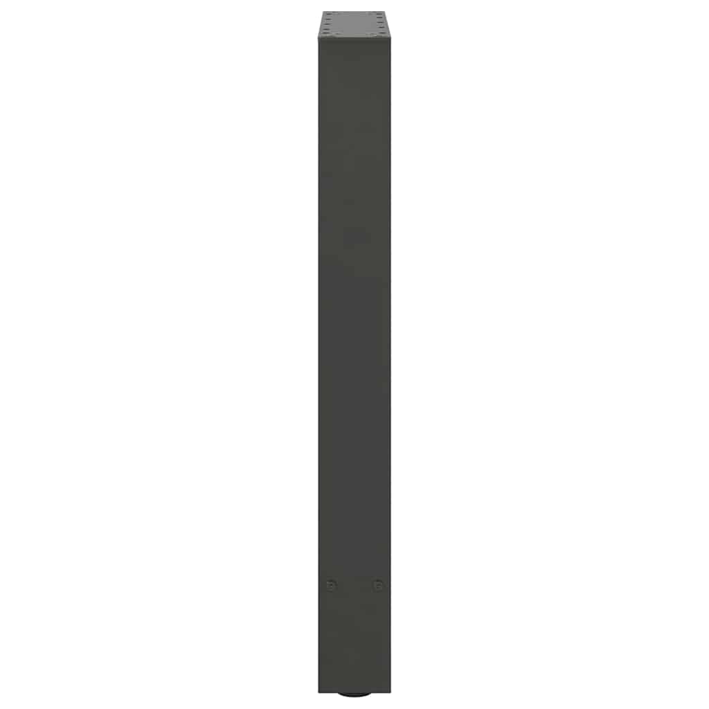2 db antracitszürke acél étkezőasztalláb 60x(72-73) cm