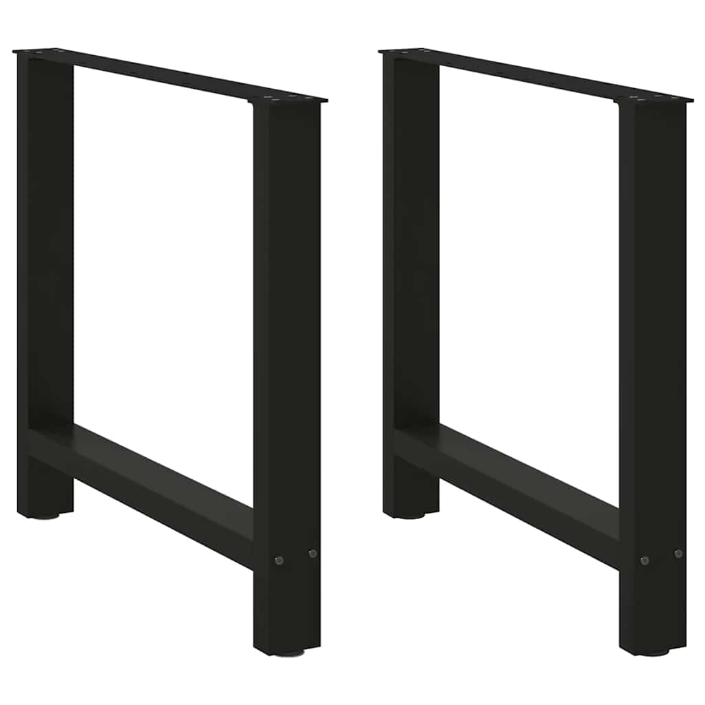 2 db fekete acél étkezőasztal láb 70 x (72-73) cm
