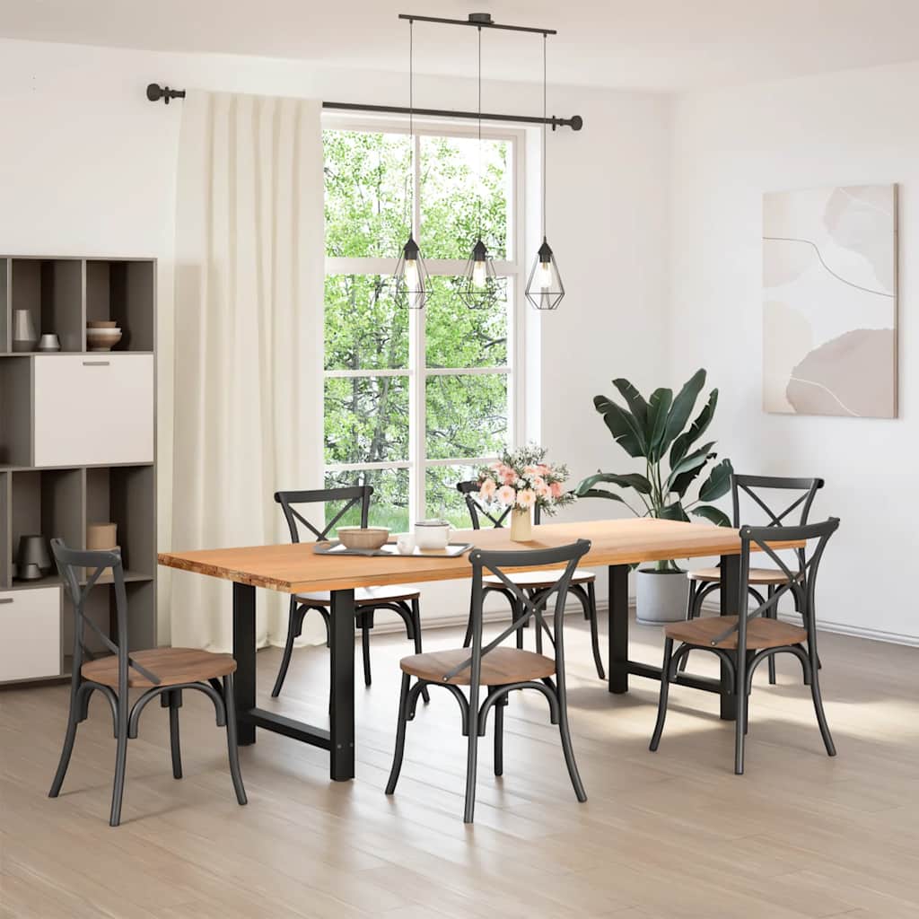 2 db fekete acél étkezőasztal láb 70 x (72-73) cm