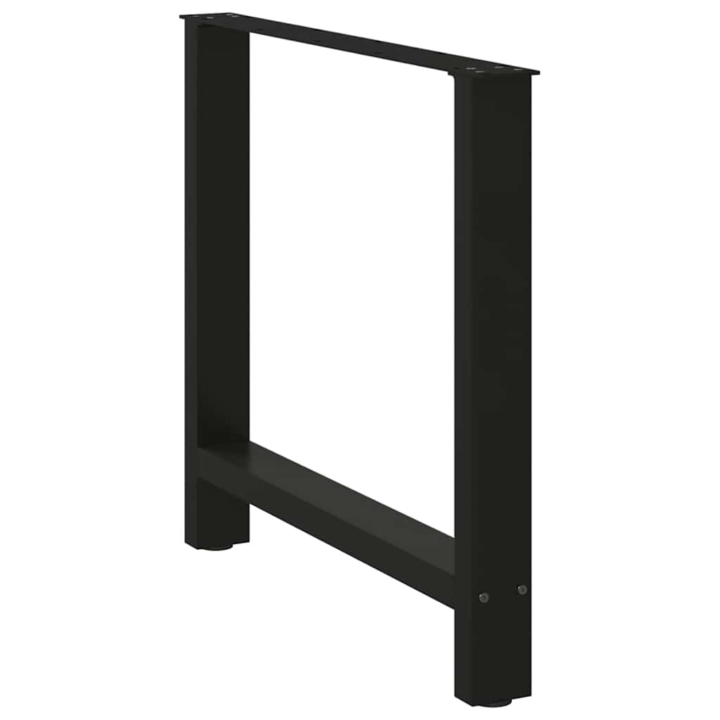 2 db fekete acél étkezőasztal láb 70 x (72-73) cm