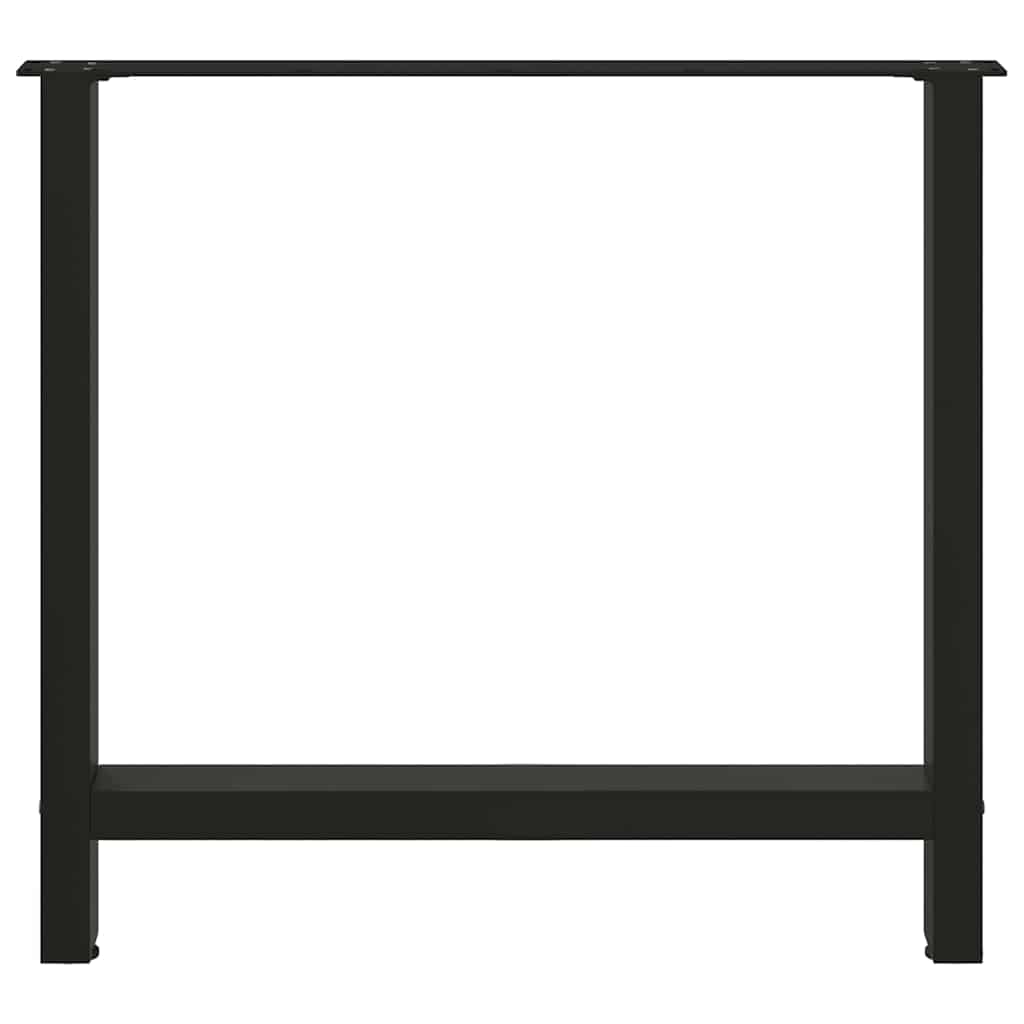 2 db fekete acél étkezőasztal láb 70 x (72-73) cm