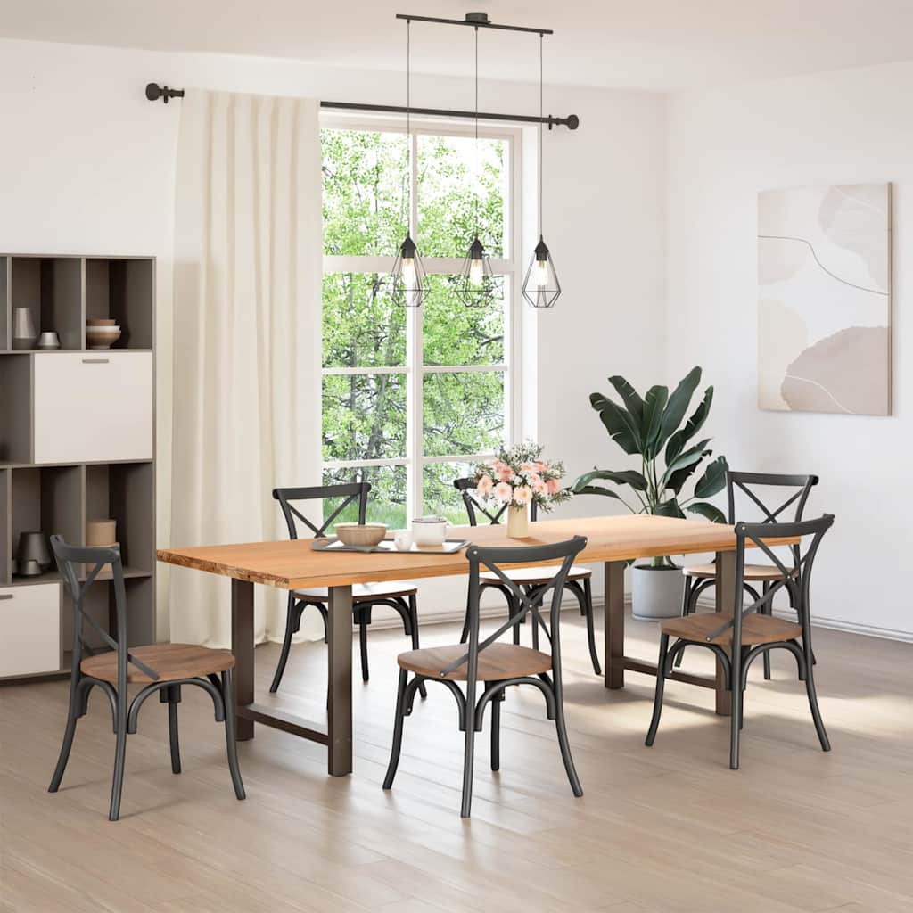 2 db natúr acél étkezőasztal láb 70 x (72-73) cm acél