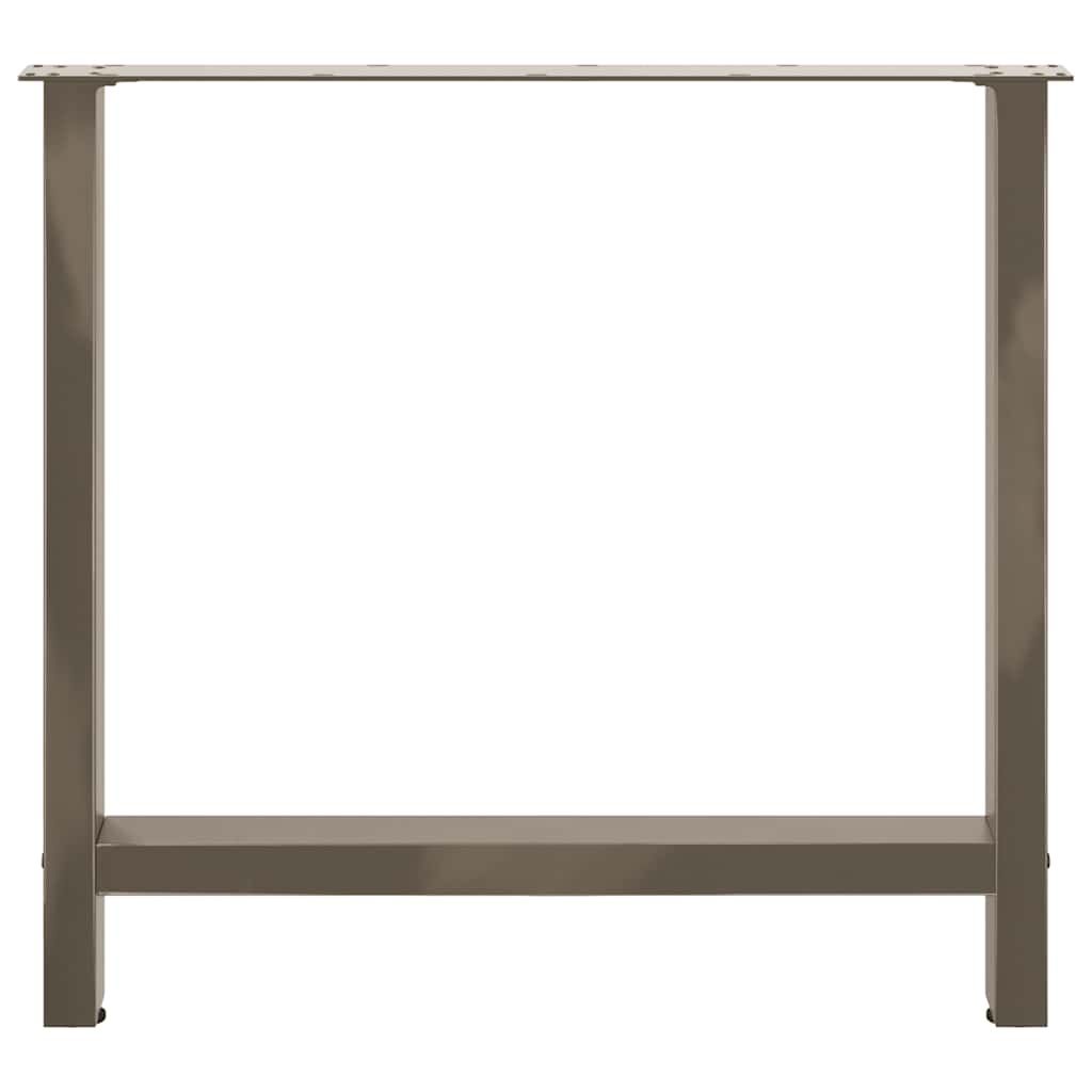 2 db natúr acél étkezőasztal láb 70 x (72-73) cm acél