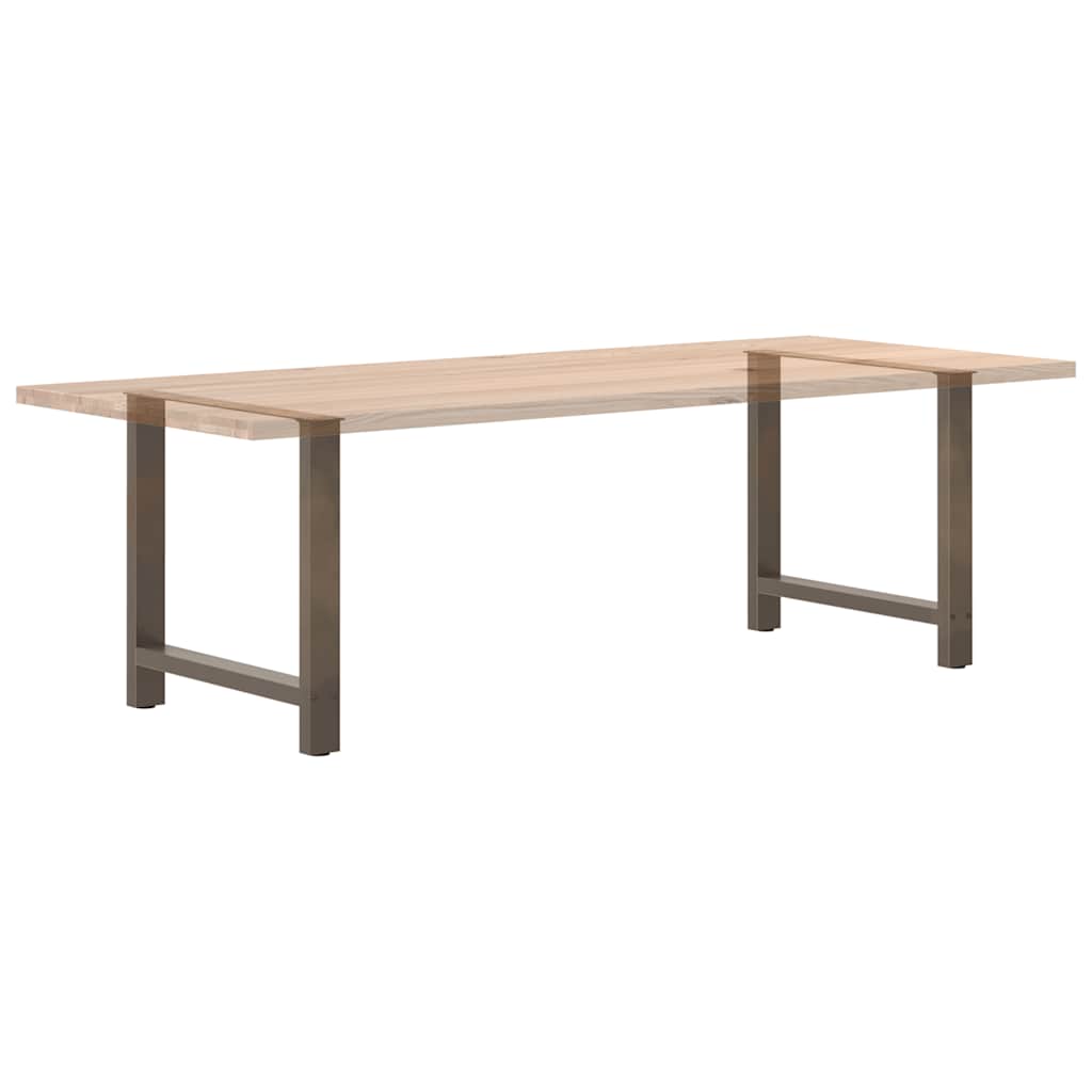 2 db natúr acél étkezőasztal láb 70 x (72-73) cm acél