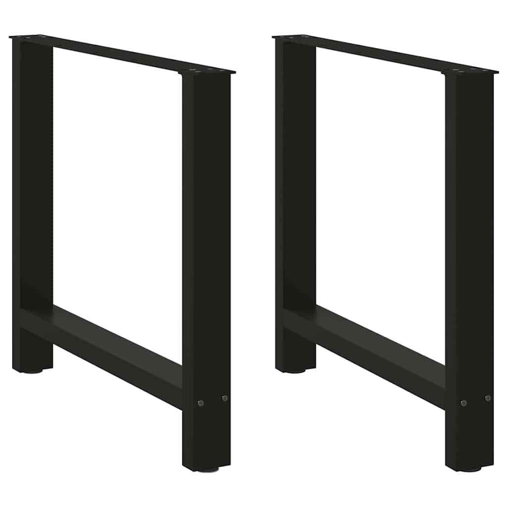 2 db fekete étkezőasztal láb 80 x (72-73) cm acél