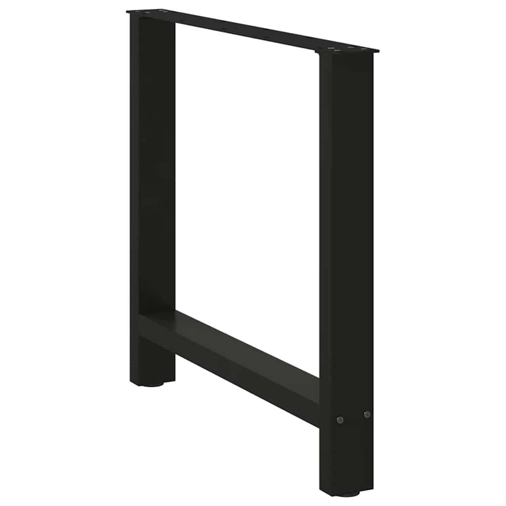 2 db fekete étkezőasztal láb 80 x (72-73) cm acél