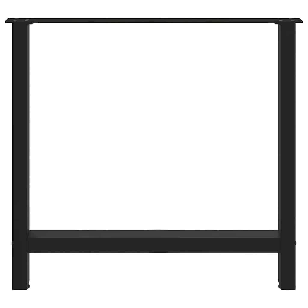 2 db fekete étkezőasztal láb 80 x (72-73) cm acél