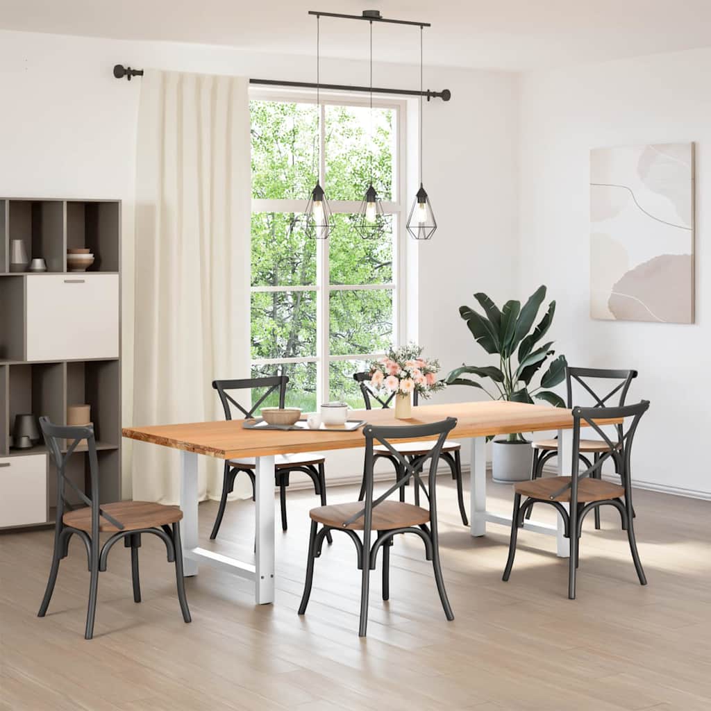 2 db fehér étkezőasztal láb 80 x (72-73) cm acél étkezőasztal láb