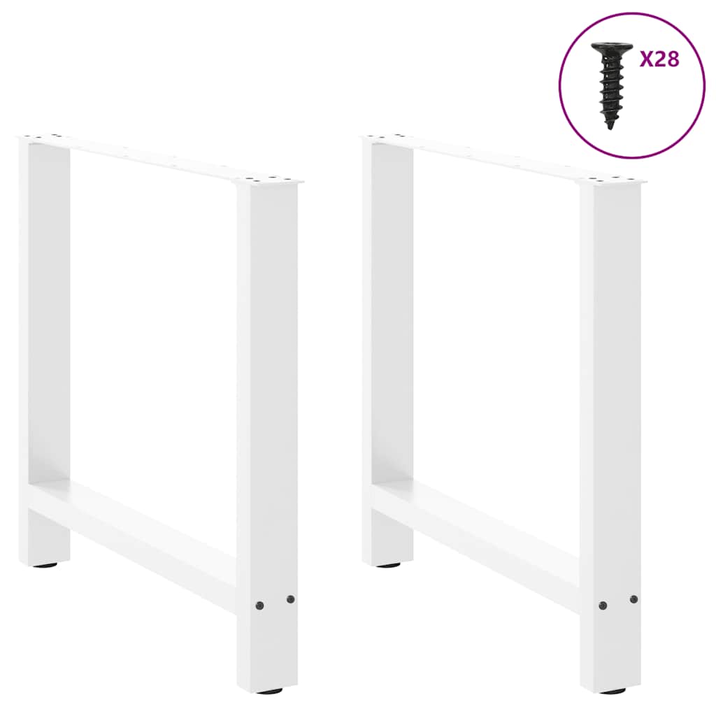 2 db fehér étkezőasztal láb 80 x (72-73) cm acél étkezőasztal láb