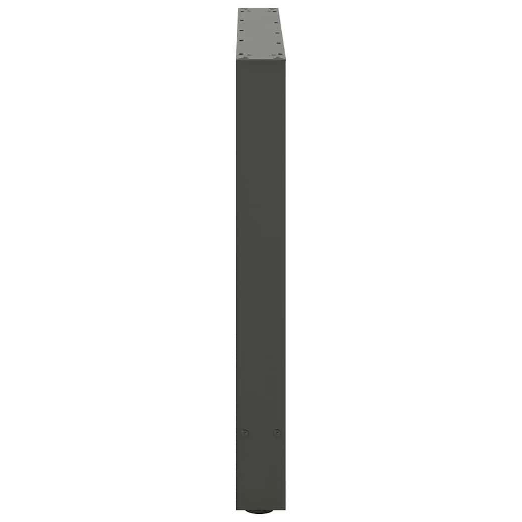 2 db antracitszürke acél étkezőasztalláb 80x(72-73) cm