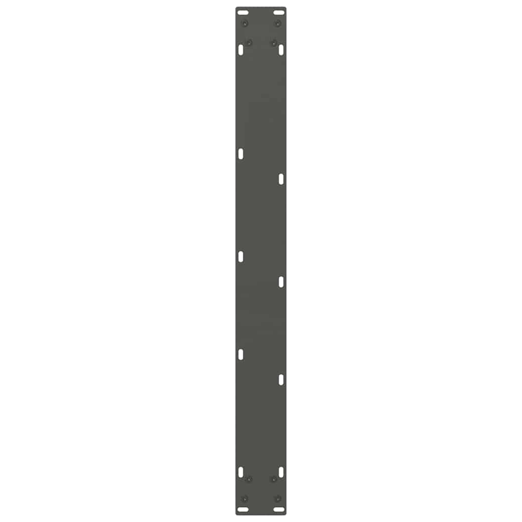 2 db antracitszürke acél étkezőasztalláb 80x(72-73) cm