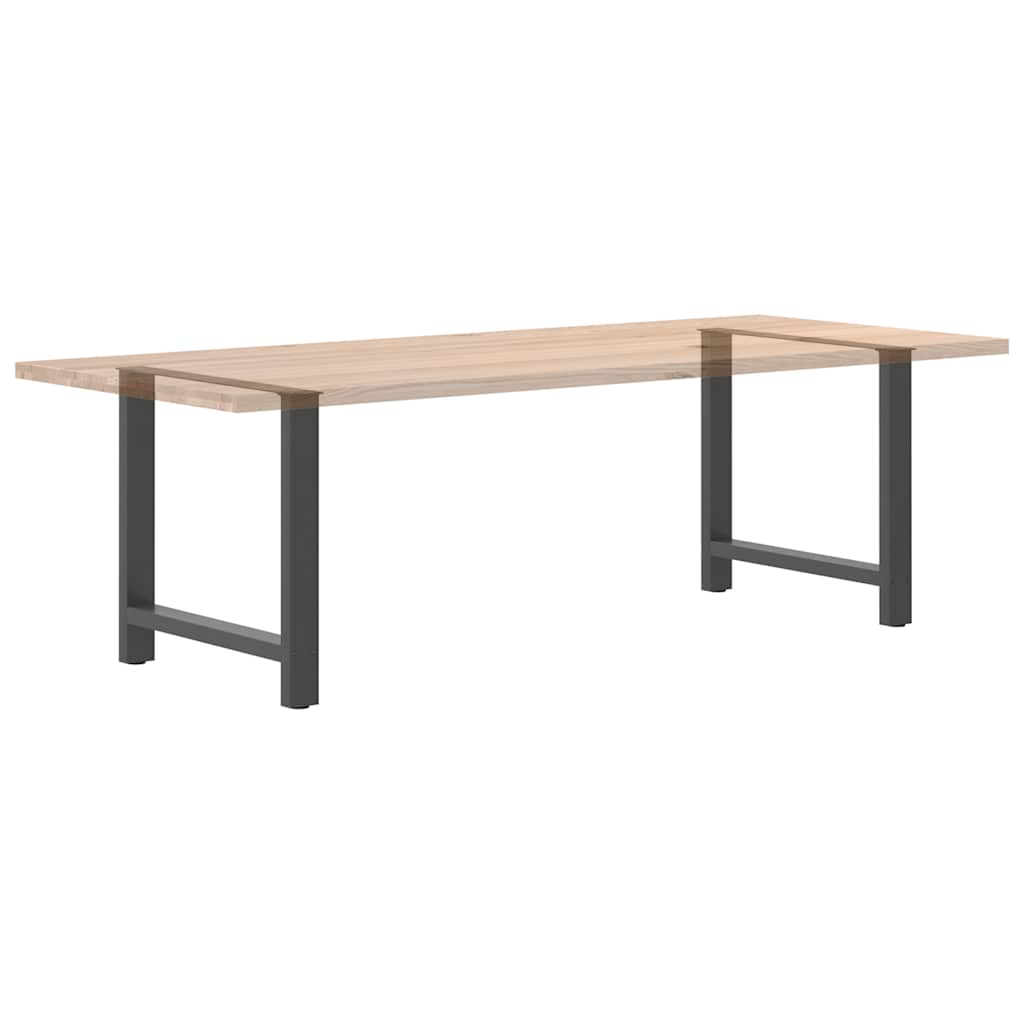 2 db antracitszürke acél étkezőasztalláb 80x(72-73) cm