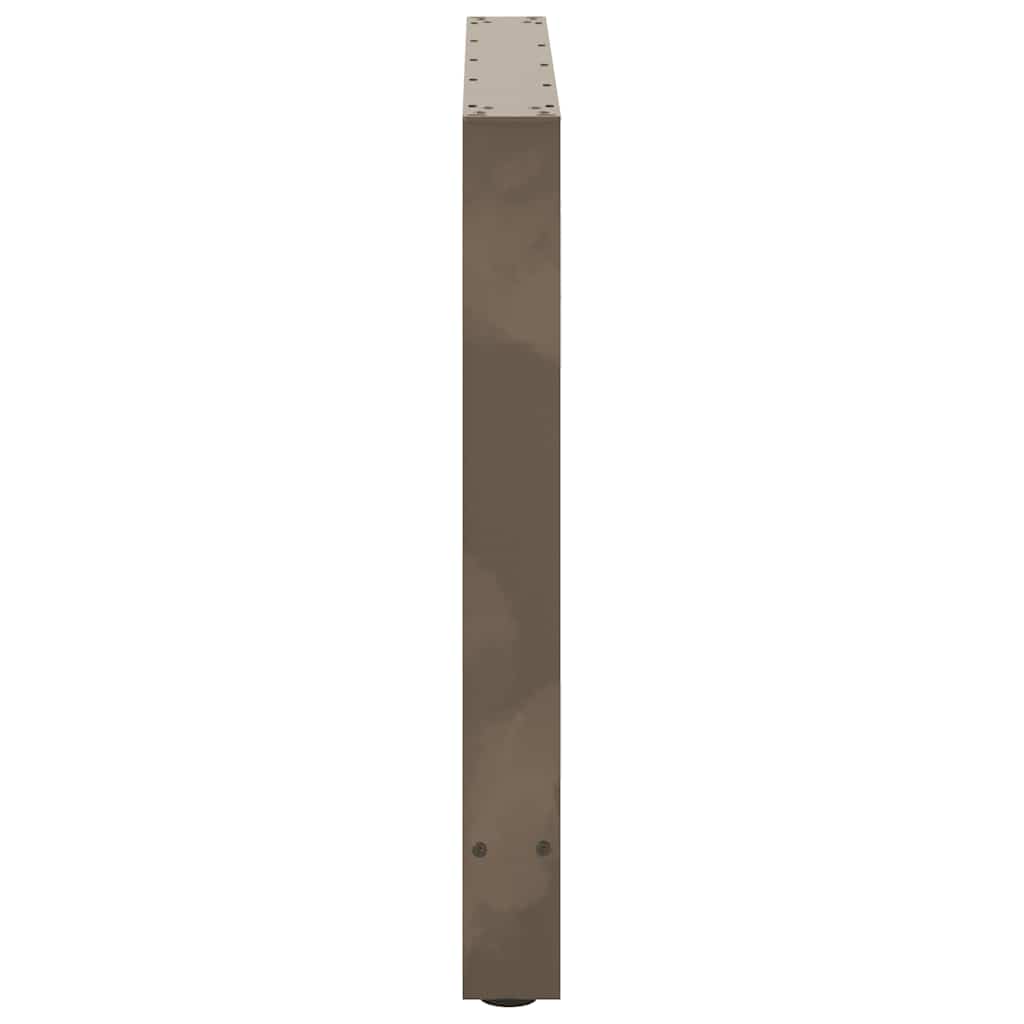 2 db natúr acél étkezőasztal láb 80x(72-73) cm acél