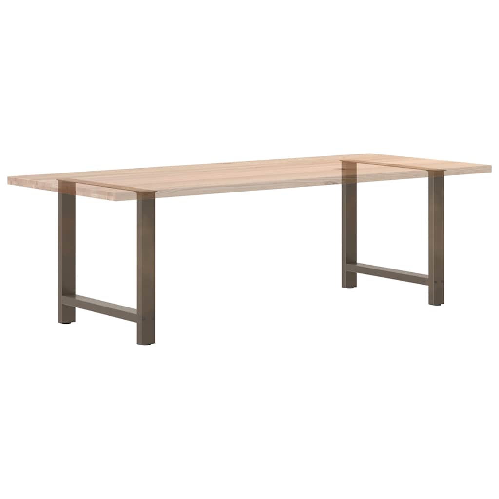 2 db natúr acél étkezőasztal láb 80x(72-73) cm acél