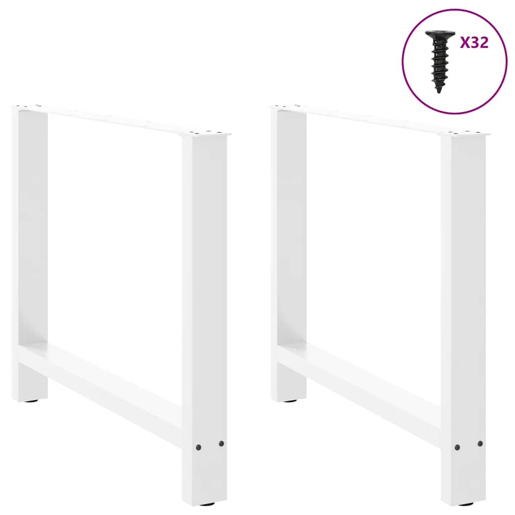 2 db fehér étkezőasztal láb 90 x (72-73) cm acél
