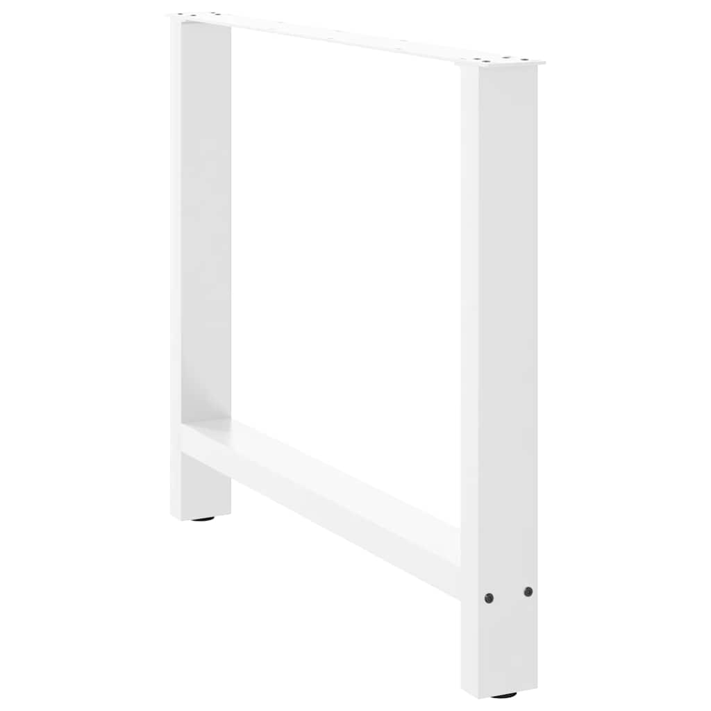 2 db fehér étkezőasztal láb 90 x (72-73) cm acél