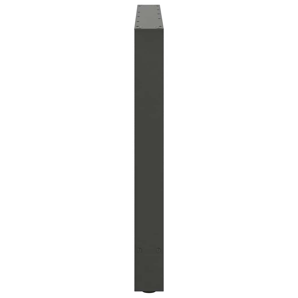 2 db antracitszürke acél étkezőasztalláb 90 x (72-73) cm