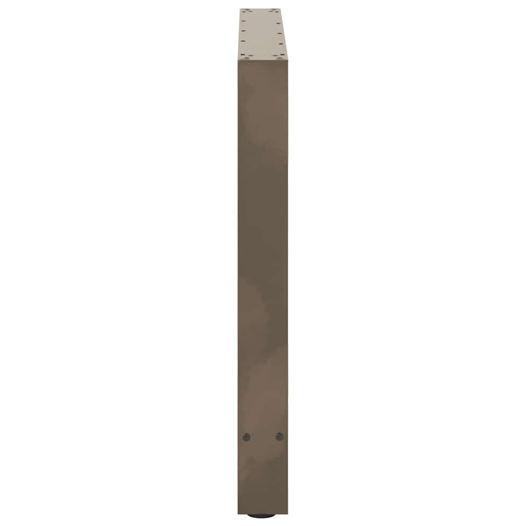 2 db natúr acél étkezőasztal láb 90 x (72-73) cm acél