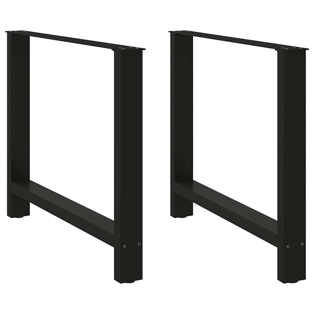 2 db fekete acél étkezőasztal láb 100 x (72-73) cm