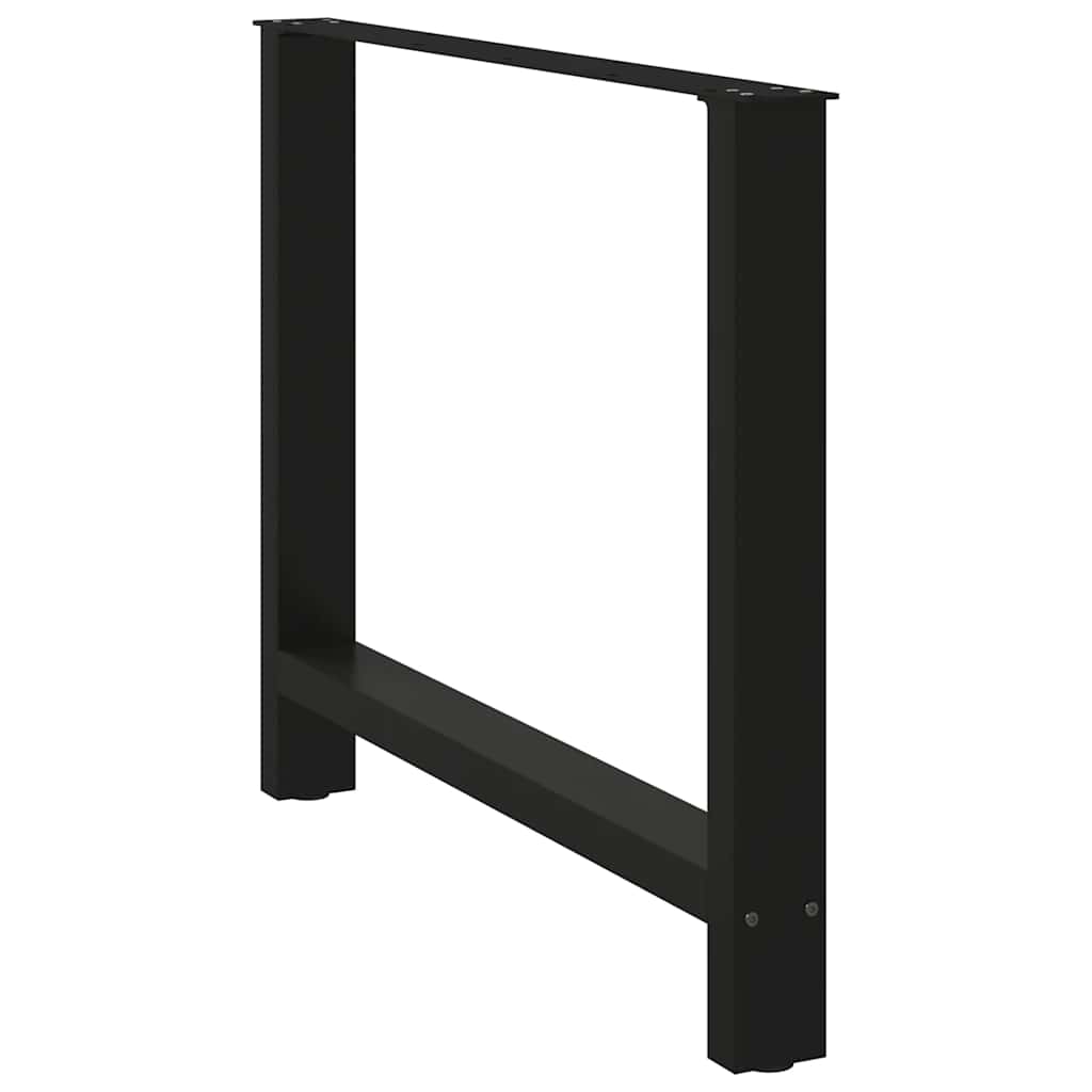 2 db fekete acél étkezőasztal láb 100 x (72-73) cm