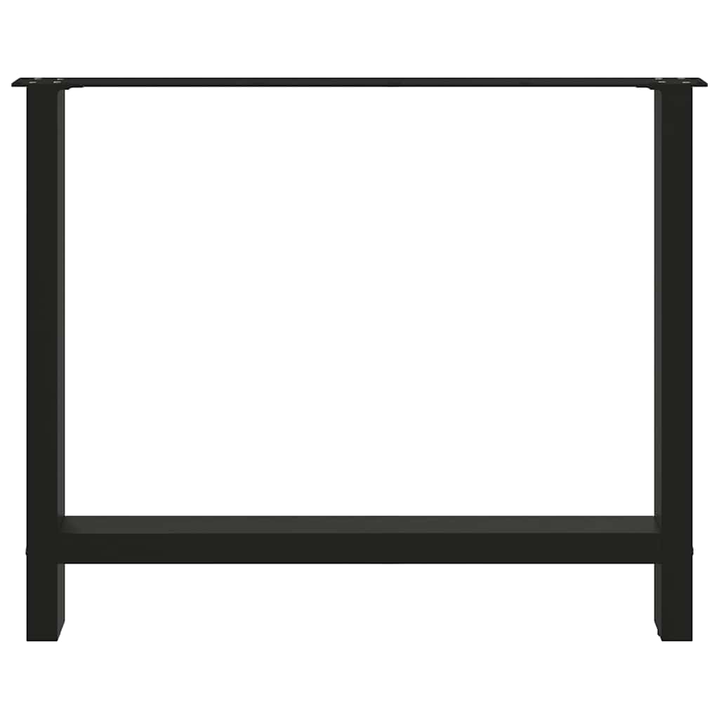 2 db fekete acél étkezőasztal láb 100 x (72-73) cm