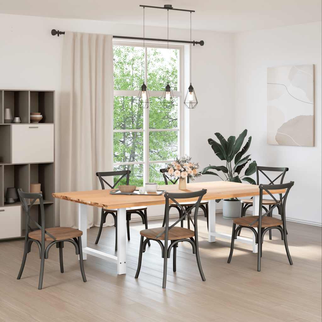 2 db fehér étkezőasztal láb 100 x (72-73) cm acél étkezőasztal láb