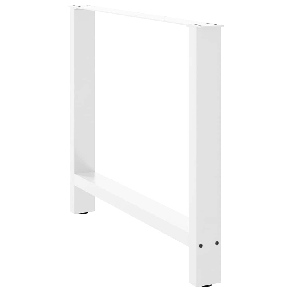 2 db fehér étkezőasztal láb 100 x (72-73) cm acél étkezőasztal láb
