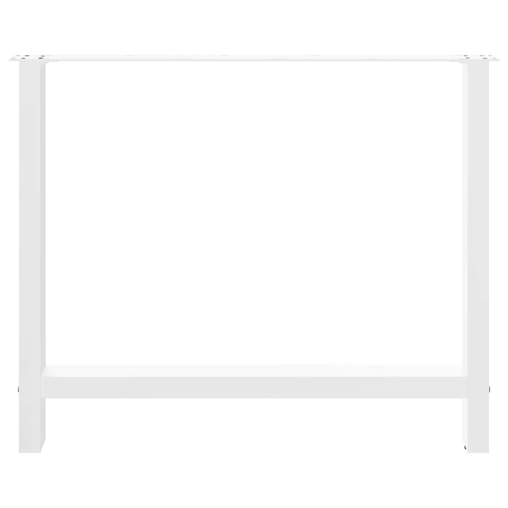 2 db fehér étkezőasztal láb 100 x (72-73) cm acél étkezőasztal láb