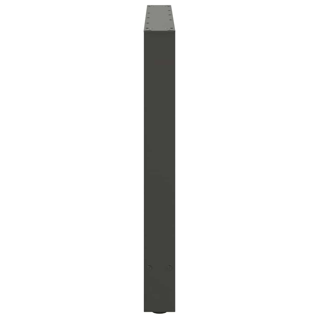 2 db antracitszürke acél étkezőasztalláb 100 x (72-73) cm