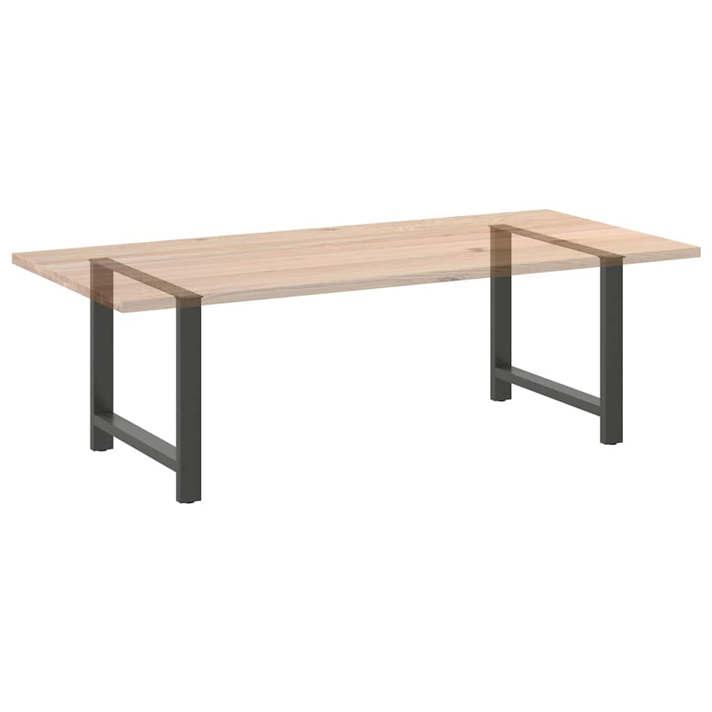 2 db antracitszürke acél étkezőasztalláb 100 x (72-73) cm