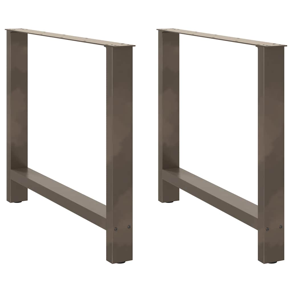 2 db natúr acél étkezőasztal láb 100 x (72-73) cm acél