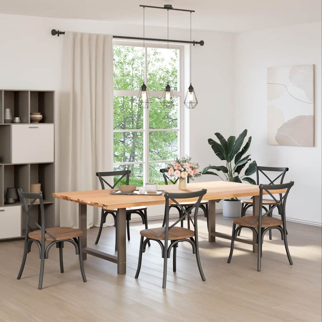 2 db natúr acél étkezőasztal láb 100 x (72-73) cm acél