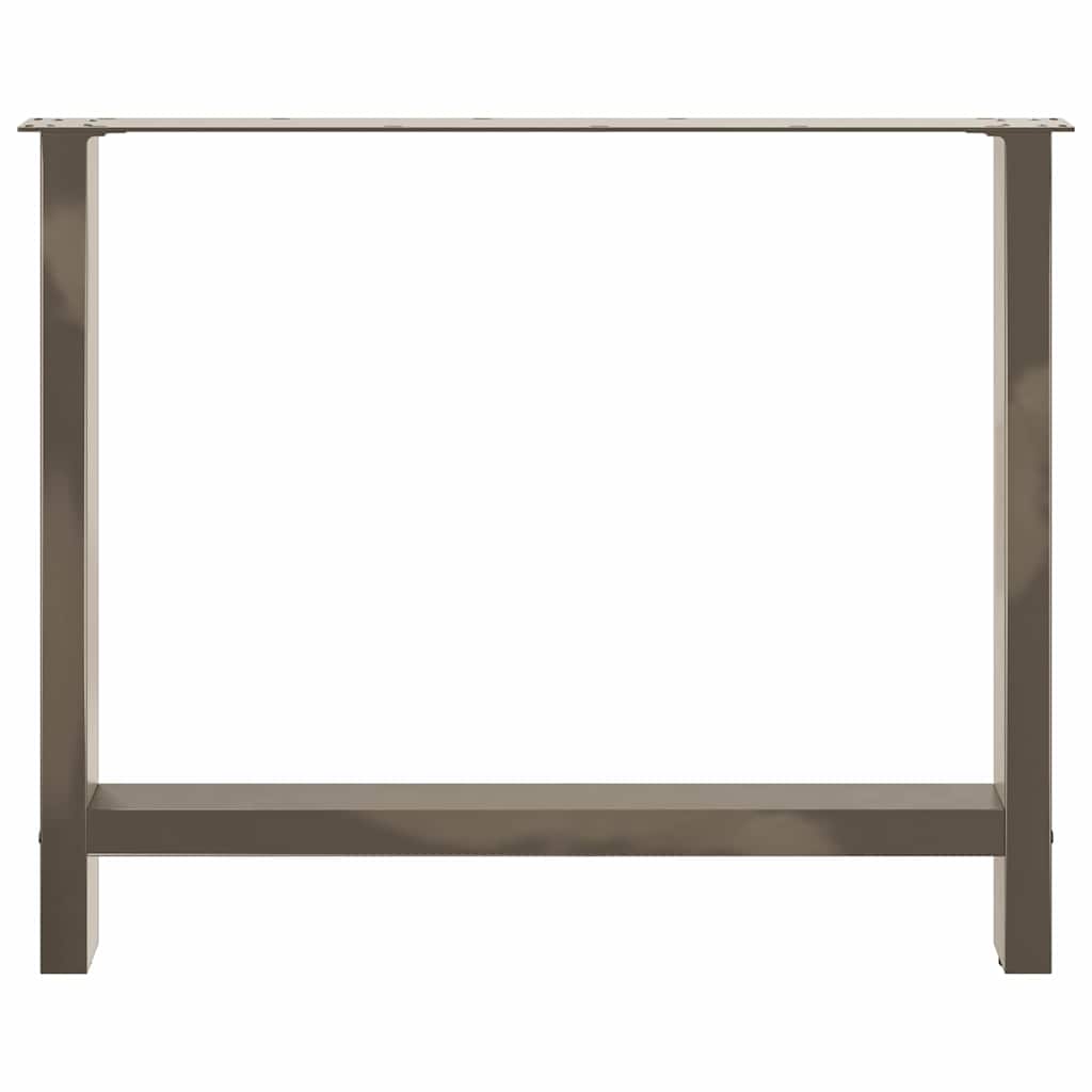 2 db natúr acél étkezőasztal láb 100 x (72-73) cm acél