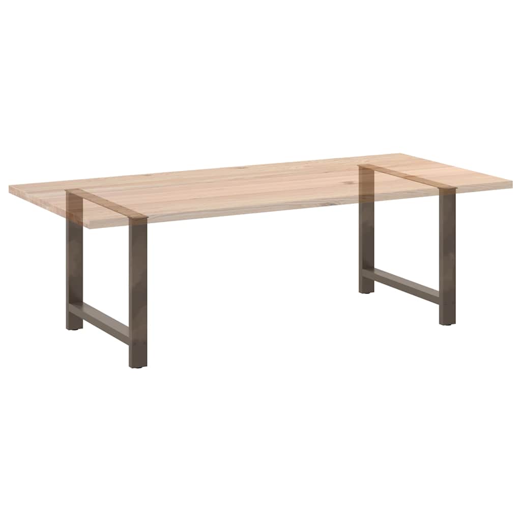 2 db natúr acél étkezőasztal láb 100 x (72-73) cm acél