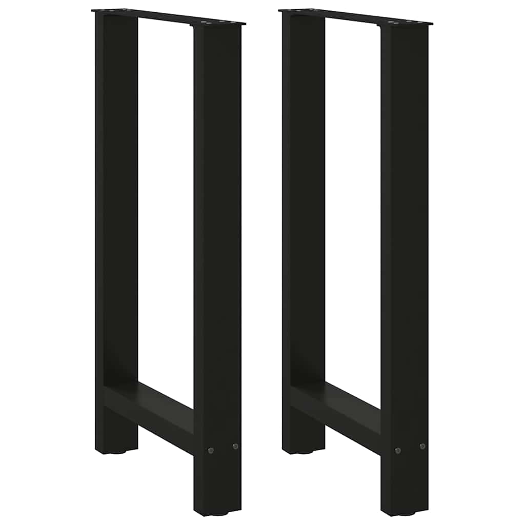 2 db fekete acél bárasztalláb 40x(90-91) cm
