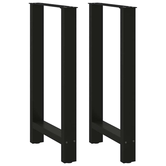 2 db fekete acél bárasztalláb 40x(90-91) cm