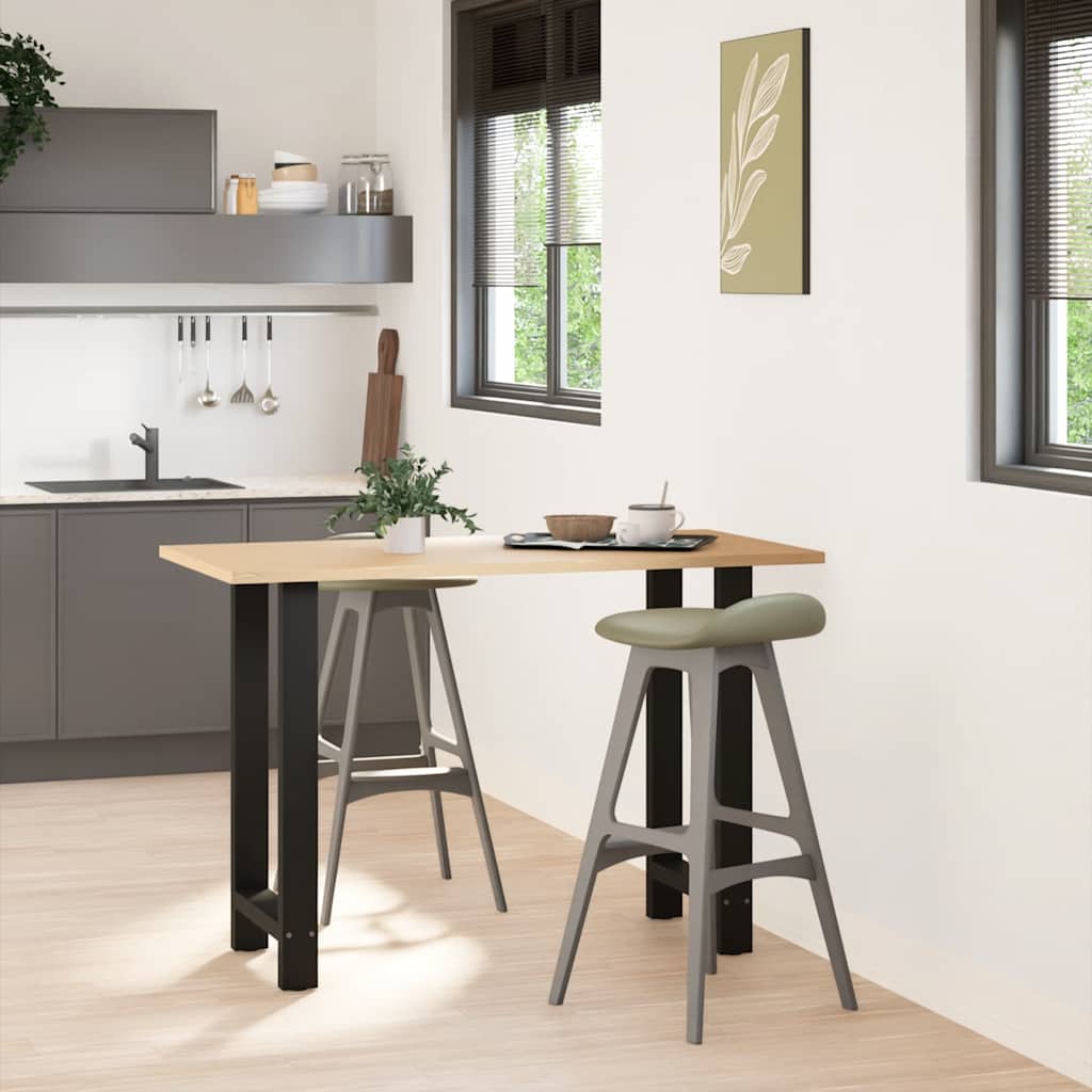 2 db fekete acél bárasztalláb 40x(90-91) cm