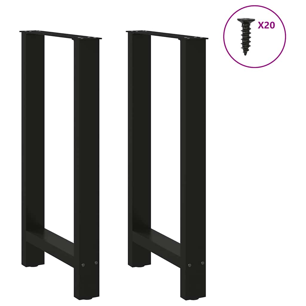 2 db fekete acél bárasztalláb 40x(90-91) cm