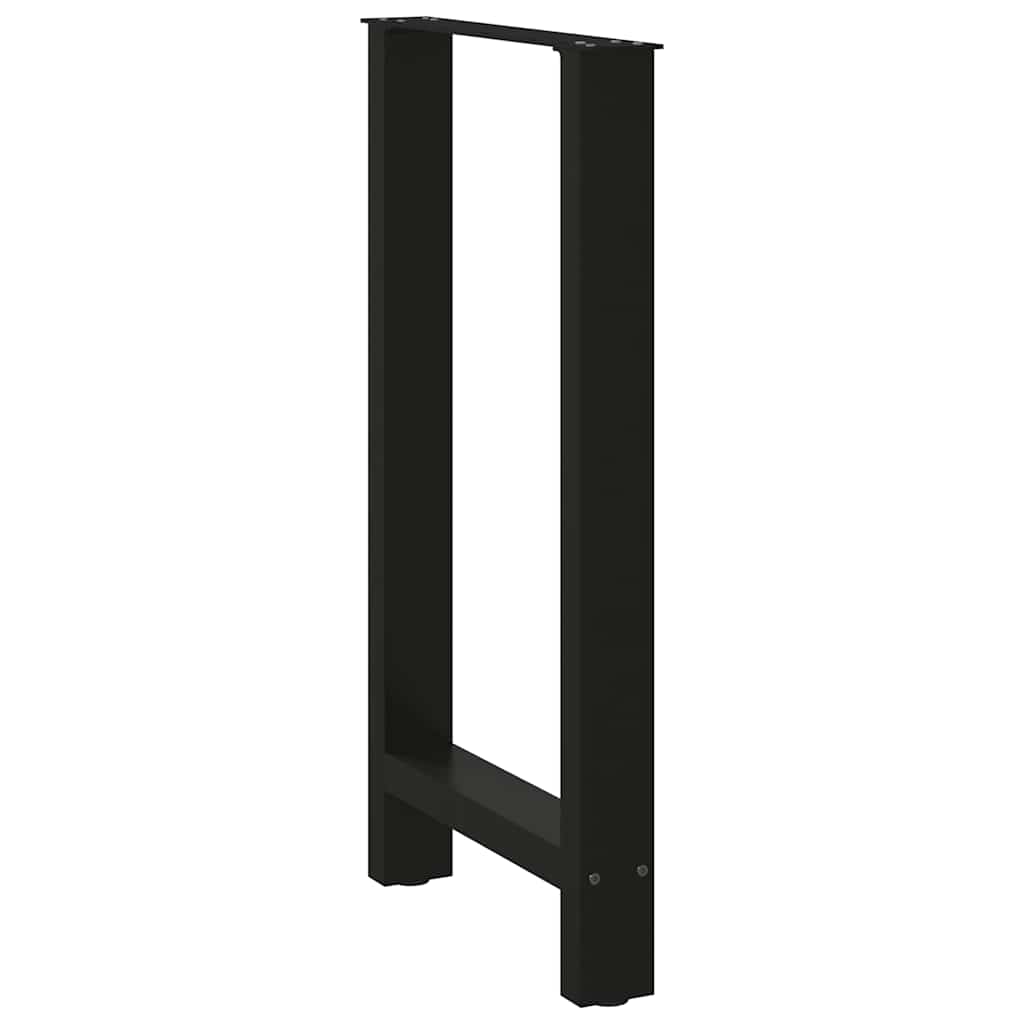 2 db fekete acél bárasztalláb 40x(90-91) cm